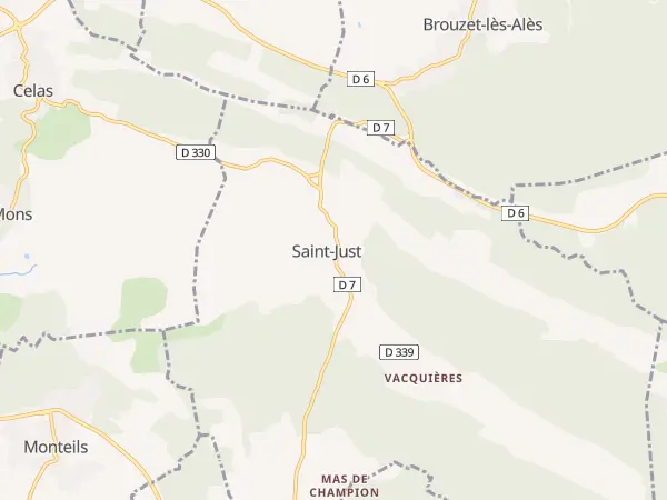 Plan de Saint-Just-et-Vacquières