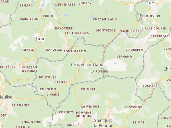 Plan de Croizet-sur-Gand