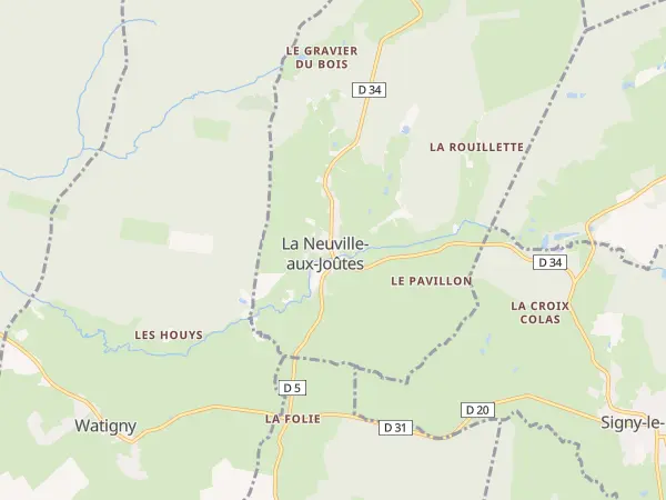 Plan de La Neuville-aux-Joûtes