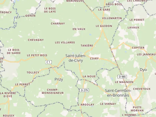 Plan de Saint-Julien-de-Civry