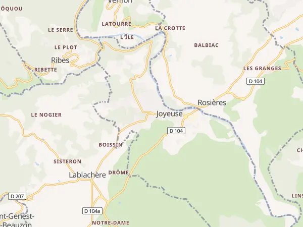 Plan de Joyeuse