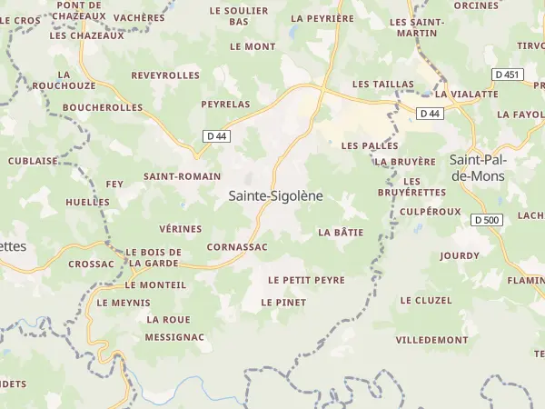 Plan de Sainte-Sigolène