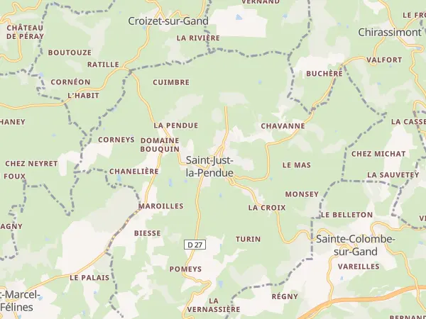 Plan de Saint-Just-la-Pendue