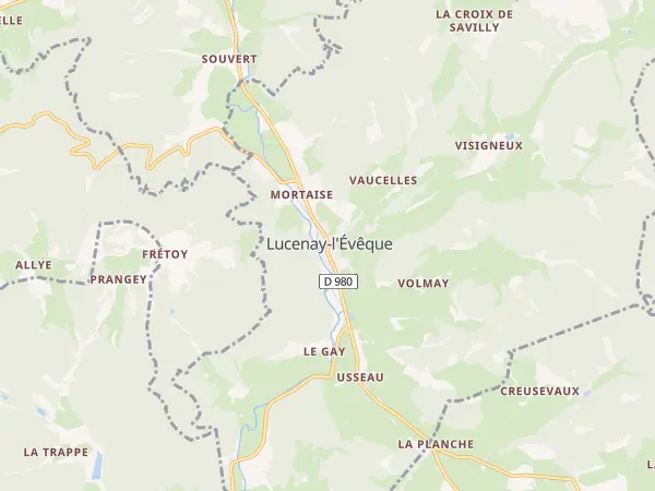 Plan de Lucenay-l’Évêque