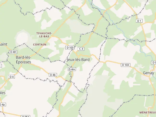 Plan de Jeux-lès-Bard