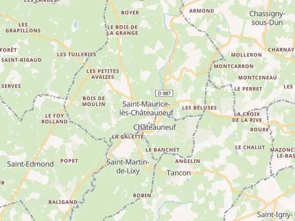 Plan de Saint-Maurice-lès-Châteauneuf