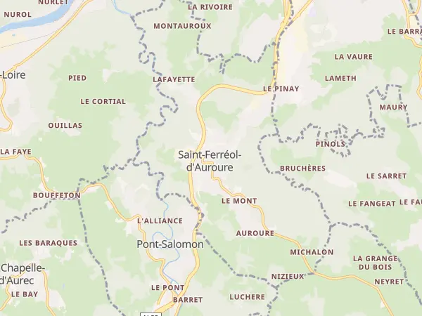Plan de Saint-Ferréol-d’Auroure