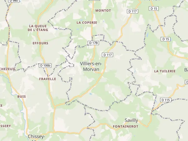 Plan de Villiers-en-Morvan