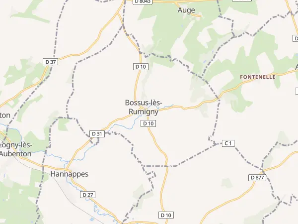 Plan de Bossus-lès-Rumigny