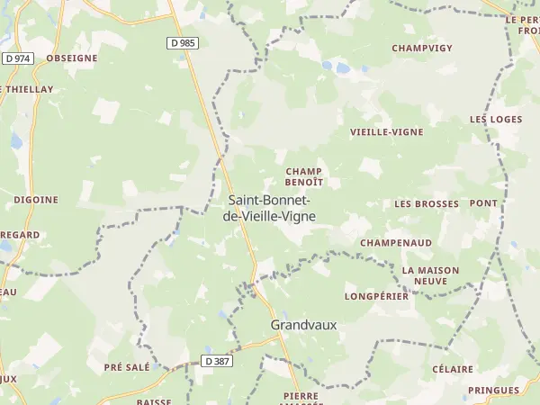 Plan de Saint-Bonnet-de-Vieille-Vigne