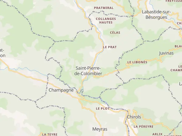 Plan de Saint-Pierre-de-Colombier