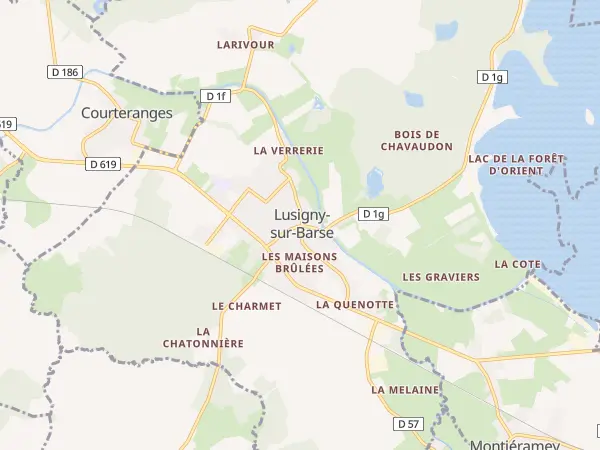 Plan de Lusigny-sur-Barse