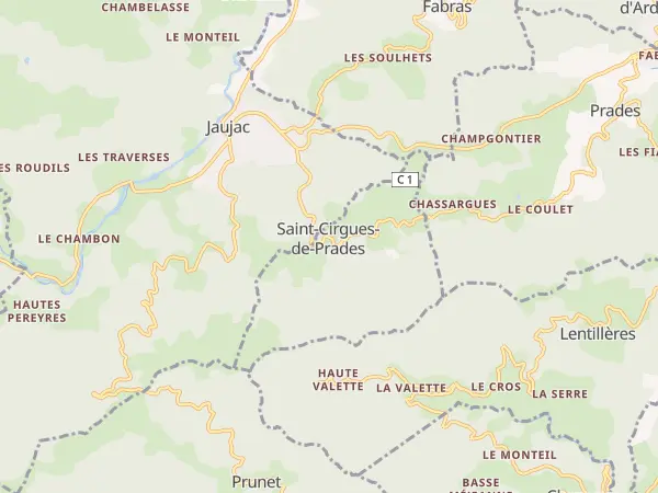 Plan de Saint-Cirgues-de-Prades