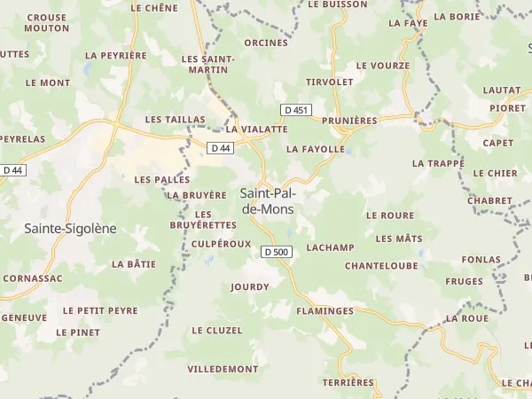 Plan de Saint-Pal-de-Mons