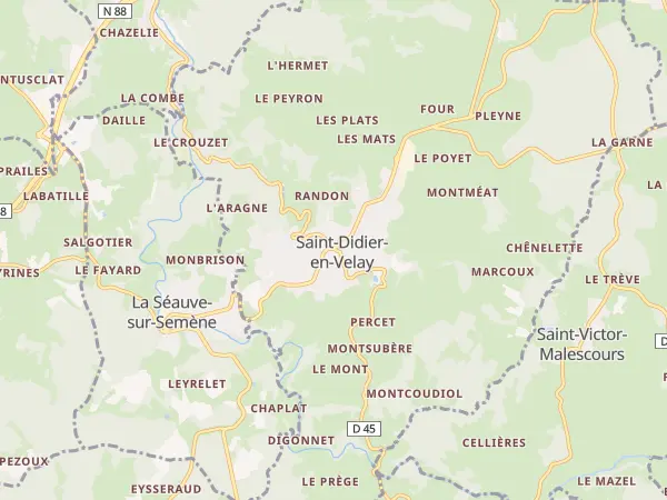 Plan de Saint-Didier-en-Velay