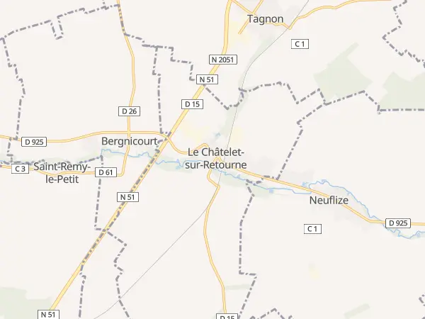 Plan du Châtelet-sur-Retourne