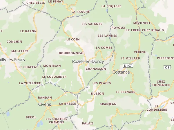 Plan de Rozier-en-Donzy
