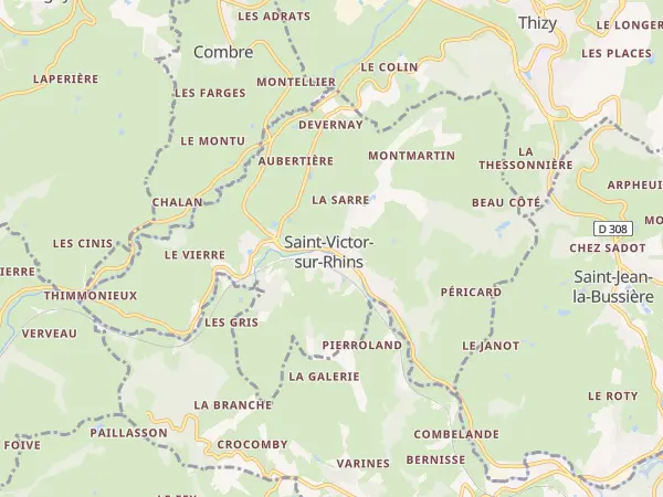 Plan de Saint-Victor-sur-Rhins
