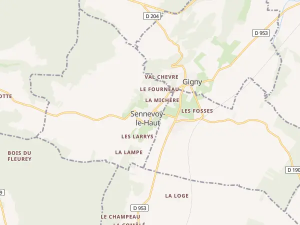 Plan de Sennevoy-le-Haut