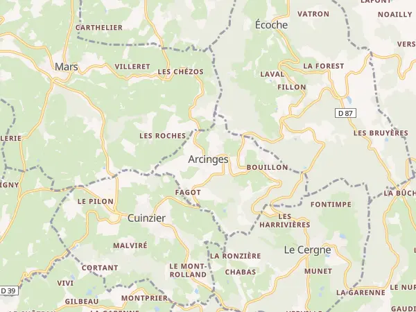 Plan de Arcinges