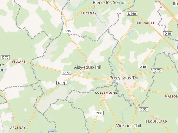 Plan de Aisy-sous-Thil