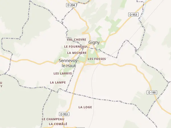 Plan de Sennevoy-le-Bas