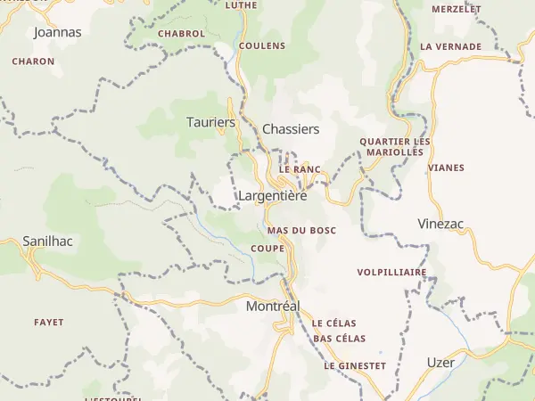 Plan de Largentière