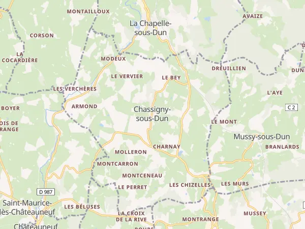 Plan de Chassigny-sous-Dun