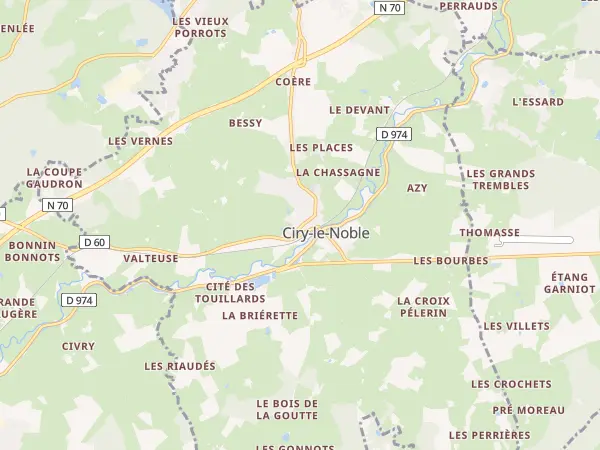 Plan de Ciry-le-Noble