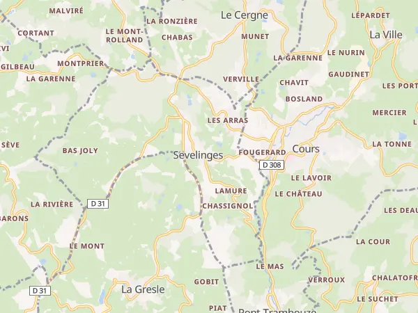 Plan de Sevelinges
