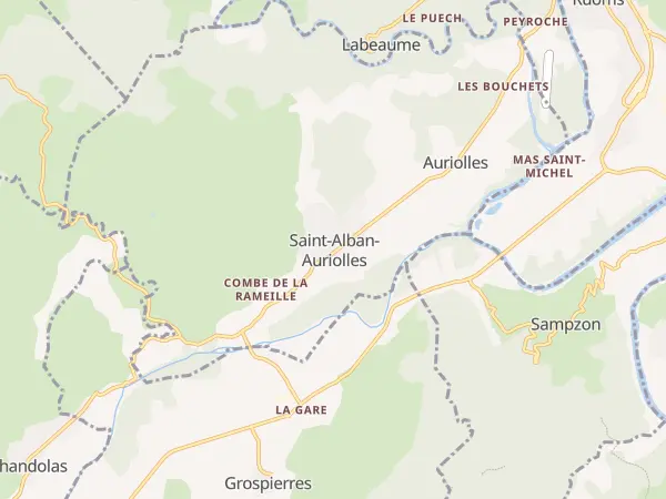 Plan de Saint-Alban-Auriolles