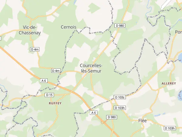 Plan de Courcelles-lès-Semur