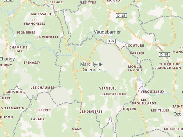 Plan de Marcilly-la-Gueurce