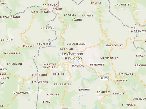 Plan du Chambon-sur-Lignon