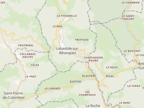 Plan de Labastide-sur-Bésorgues