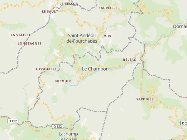 Plan du Chambon
