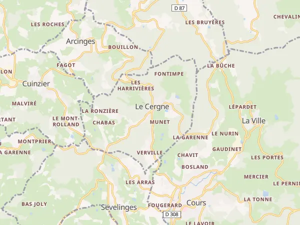 Plan du Cergne