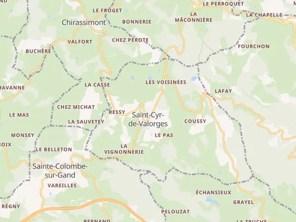 Plan de Saint-Cyr-de-Valorges