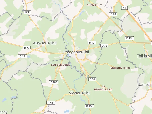 Plan de Précy-sous-Thil