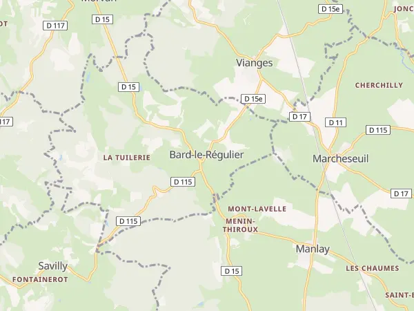 Plan de Bard-le-Régulier