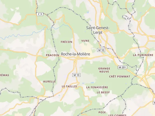 Plan de Roche-la-Molière