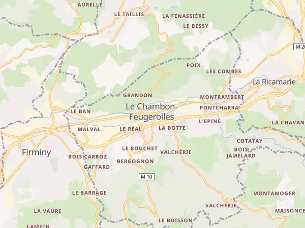 Plan du Chambon-Feugerolles