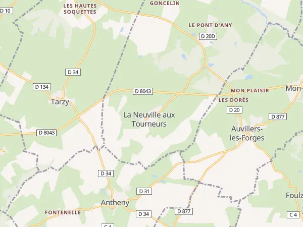 Plan de Neuville-lez-Beaulieu