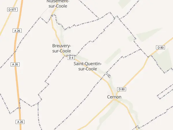 Plan de Saint-Quentin-sur-Coole
