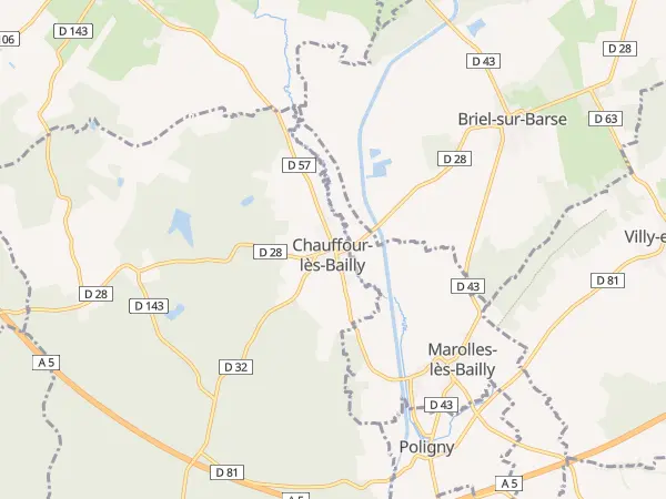 Plan de Chauffour-lès-Bailly