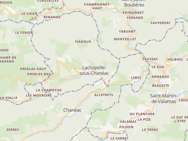 Plan de Lachapelle-sous-Chanéac