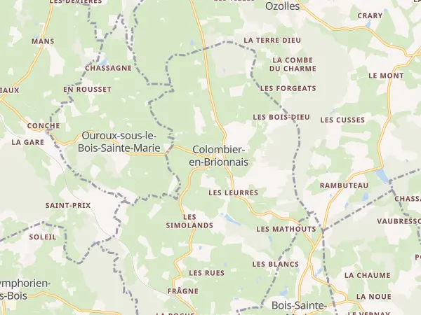 Plan de Colombier-en-Brionnais