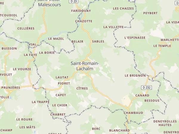 Plan de Saint-Romain-Lachalm