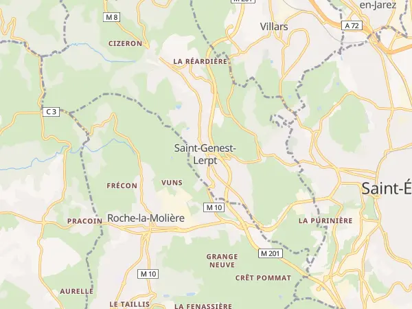 Plan de Saint-Genest-Lerpt