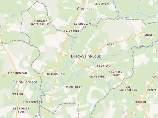 Plan de Dracy-Saint-Loup
